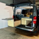 aménagement van Citroën Jumpy bois naturel